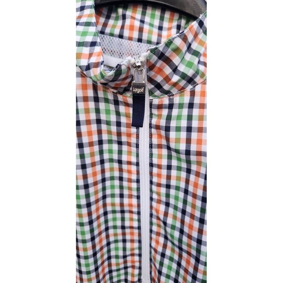 Liz Golf Lizgolf By Liz Claiborne Plaid Spring Quarter Zip Jacket Size Large - Picture 6 of 11